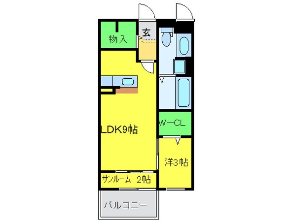 ソレイユ・イ－ストＡ棟の物件間取画像